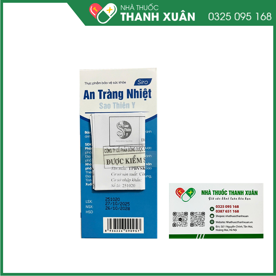 Siro An Tràng Nhiệt giúp hỗ trợ kiện tỳ, nhuận tràng, hỗ trợ giảm đầy bụng chướng hơi, đại tiện phân táo